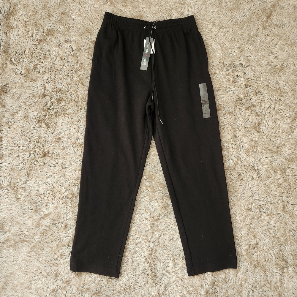 Hasting & Smith Petites Women's Drawstring Casual Straight Leg‎ Pants Medium